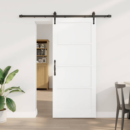 Sliding Door ORKDAL 78 x 202 cm Engineered Wood White and Black