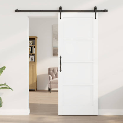 Sliding Door ORKDAL 78 x 202 cm Engineered Wood White and Black
