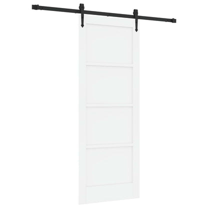 Sliding Door ORKDAL 78 x 202 cm Engineered Wood White and Black