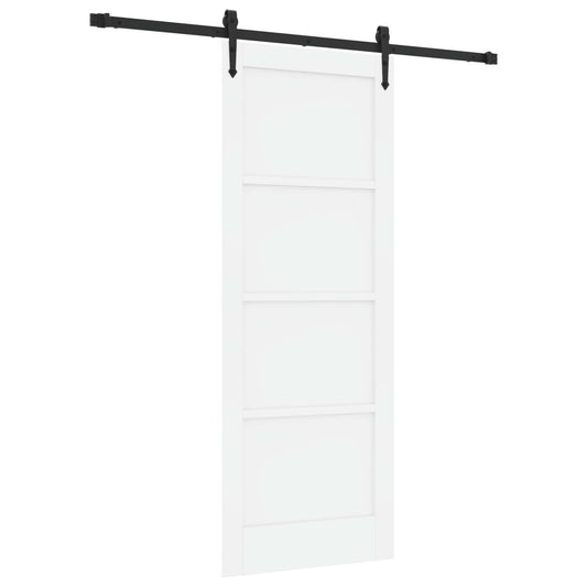 Sliding Door ORKDAL 78 x 202 cm Engineered Wood White and Black