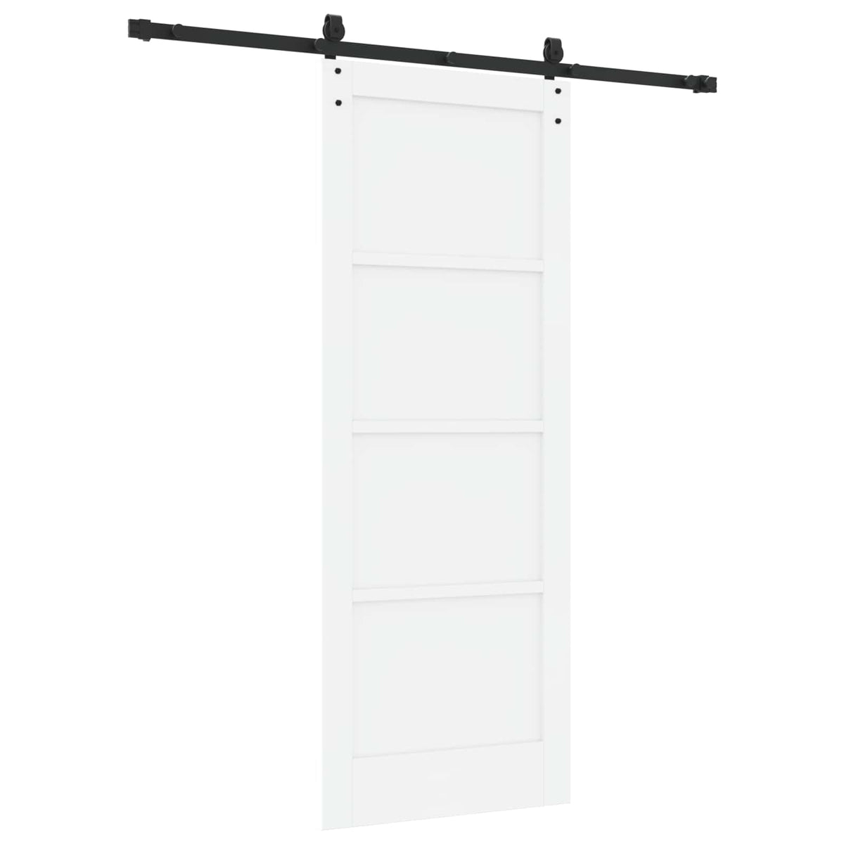 Sliding Door ORKDAL 78 x 202 cm Engineered Wood White and Black