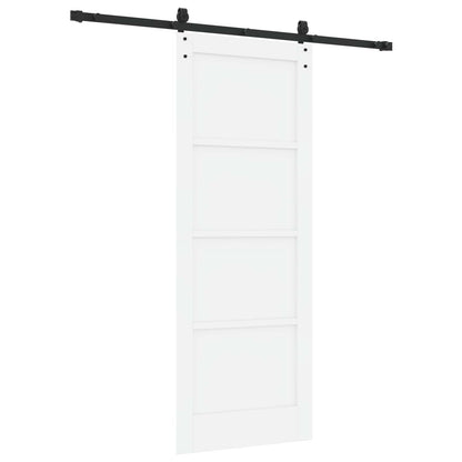 Sliding Door ORKDAL 78 x 202 cm Engineered Wood White and Black