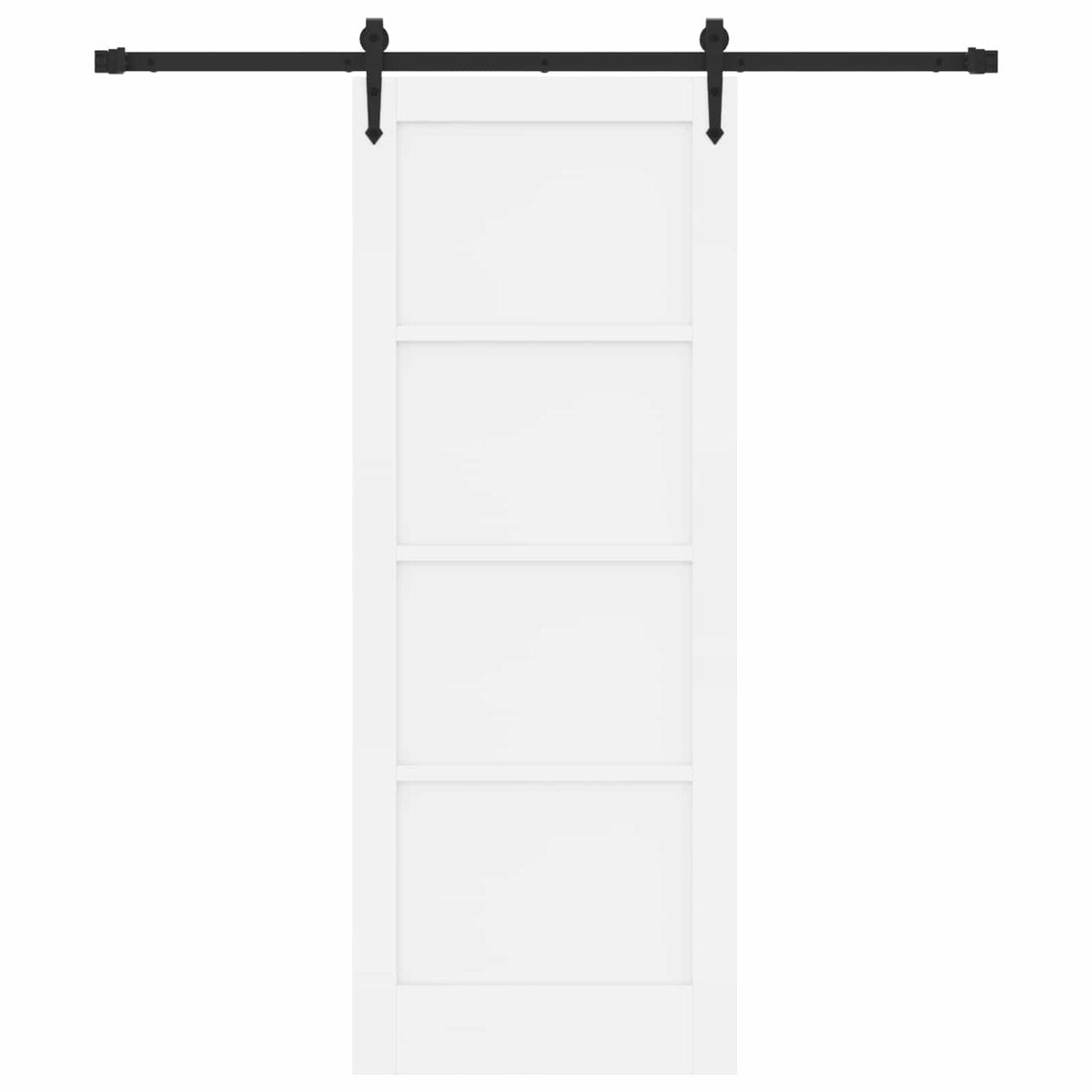 Sliding Door ORKDAL 78 x 202 cm Engineered Wood White and Black