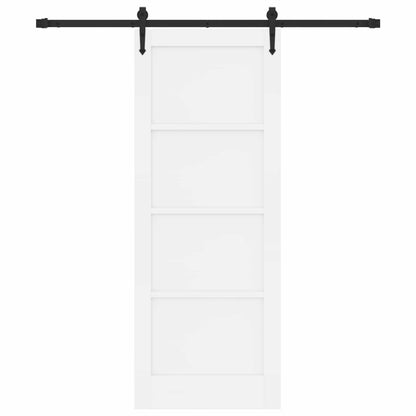 Sliding Door ORKDAL 78 x 202 cm Engineered Wood White and Black