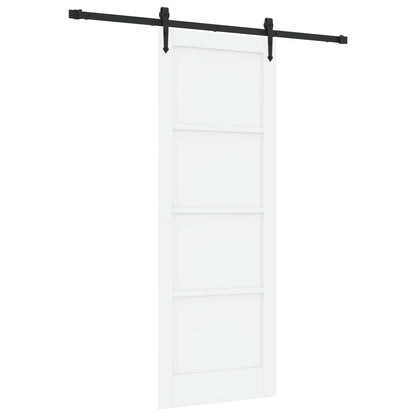 Sliding Door ORKDAL 78 x 211 cm Engineered Wood White and Black