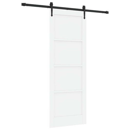 Sliding Door ORKDAL 78 x 211 cm Engineered Wood White and Black