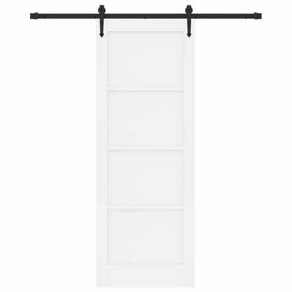 Sliding Door ORKDAL 78 x 211 cm Engineered Wood White and Black