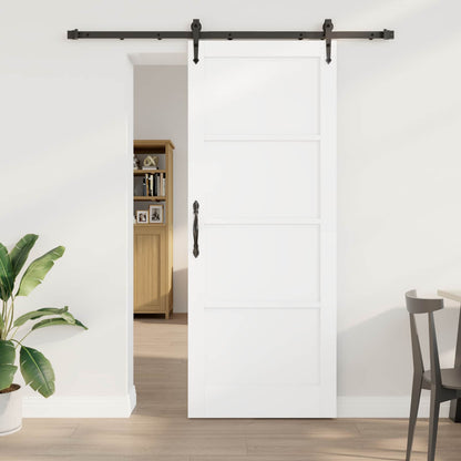 Sliding Door ORKDAL 83 x 211 cm Engineered Wood White and Black