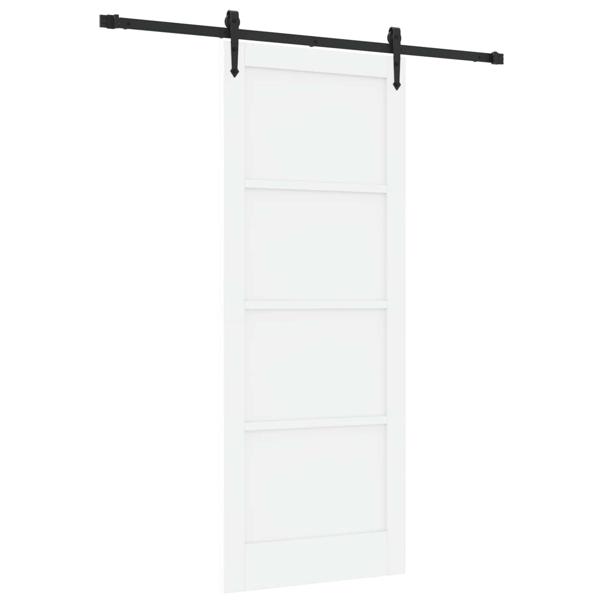 Sliding Door ORKDAL 83 x 211 cm Engineered Wood White and Black