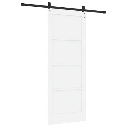 Sliding Door ORKDAL 83 x 211 cm Engineered Wood White and Black