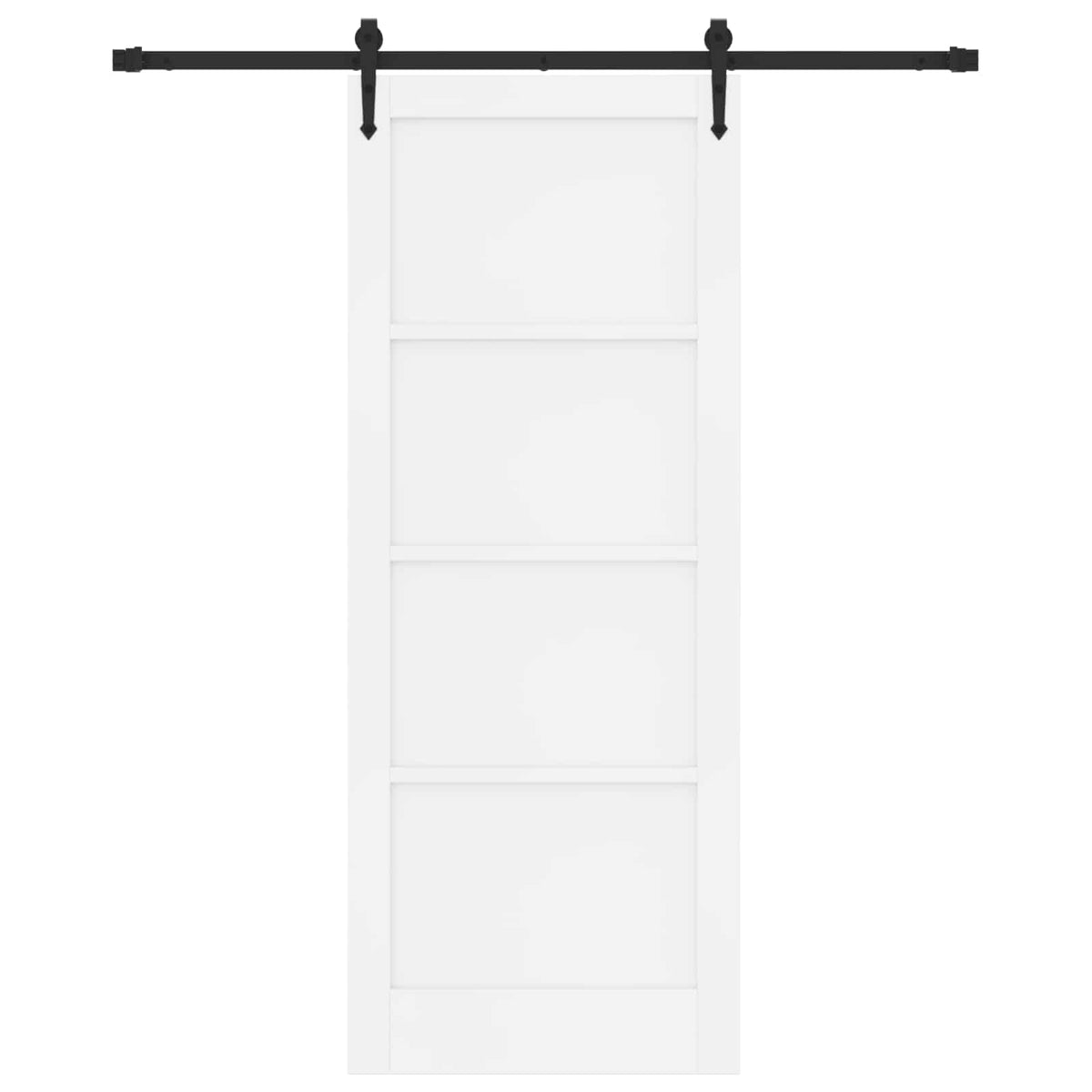 Sliding Door ORKDAL 83 x 211 cm Engineered Wood White and Black