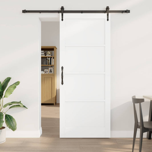 Sliding Door ORKDAL 86 x 211 cm Engineered Wood White and Black