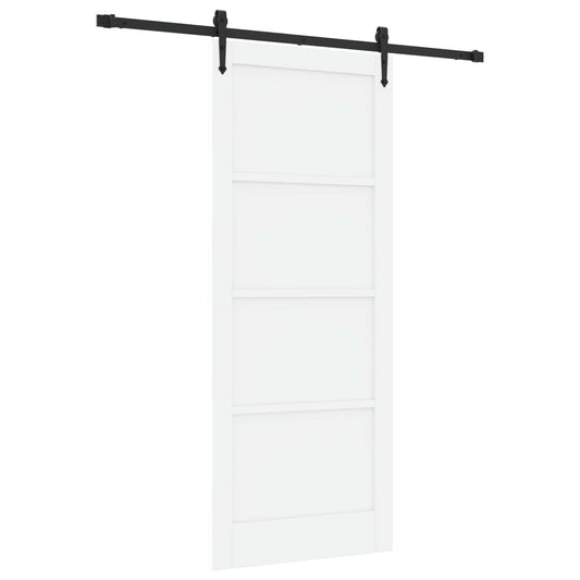 Sliding Door ORKDAL 86 x 211 cm Engineered Wood White and Black