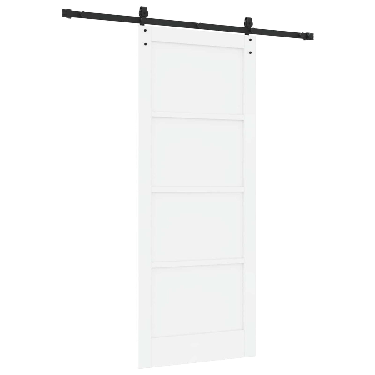 Sliding Door ORKDAL 86 x 211 cm Engineered Wood White and Black
