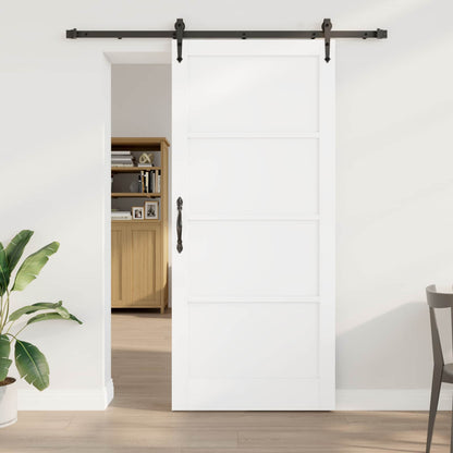 Sliding Door ORKDAL 93 x 211 cm Engineered Wood White and Black