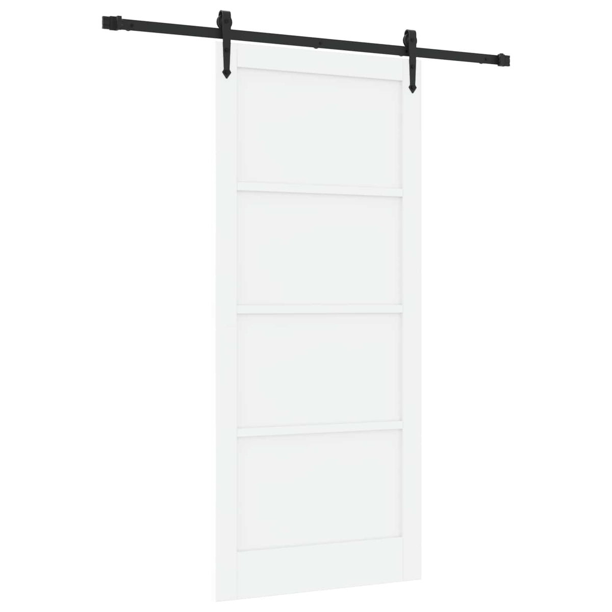 Sliding Door ORKDAL 93 x 211 cm Engineered Wood White and Black