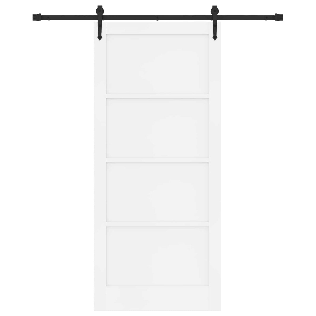 Sliding Door ORKDAL 93 x 211 cm Engineered Wood White and Black