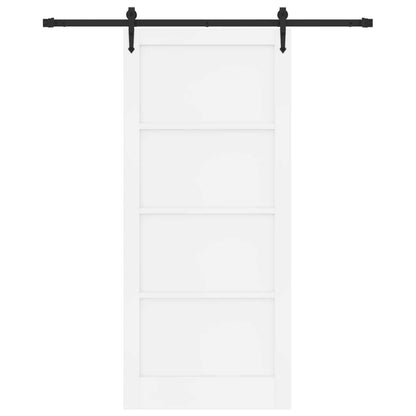 Sliding Door ORKDAL 93 x 211 cm Engineered Wood White and Black