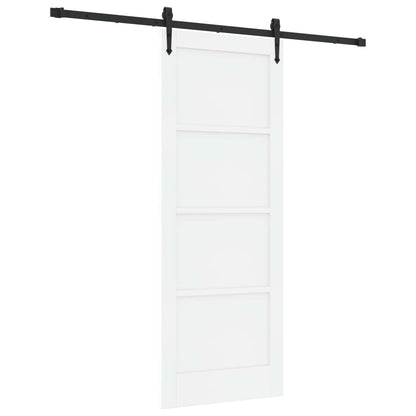 Sliding Door ORKDAL 78 x 202 cm Engineered Wood White and Black