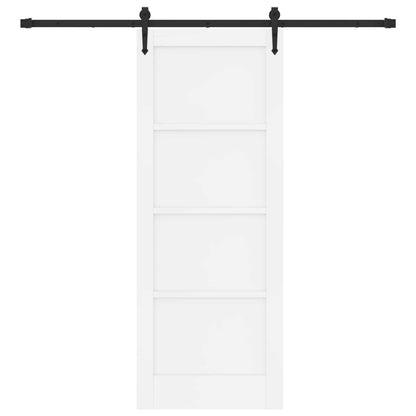 Sliding Door ORKDAL 78 x 202 cm Engineered Wood White and Black