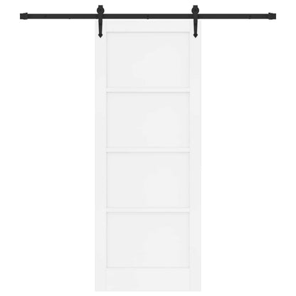 Sliding Door ORKDAL 83 x 211 cm Engineered Wood White and Black