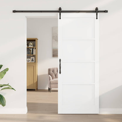 Sliding Door ORKDAL 86 x 211 cm Engineered Wood White and Black