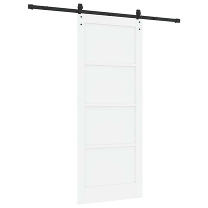 Sliding Door ORKDAL 86 x 211 cm Engineered Wood White and Black
