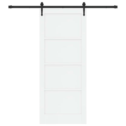 Sliding Door ORKDAL 86 x 211 cm Engineered Wood White and Black