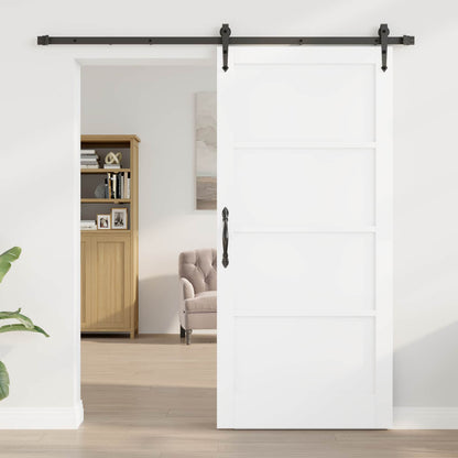 Sliding Door ORKDAL 93 x 202 cm Engineered Wood White and Black