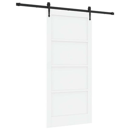 Sliding Door ORKDAL 93 x 202 cm Engineered Wood White and Black