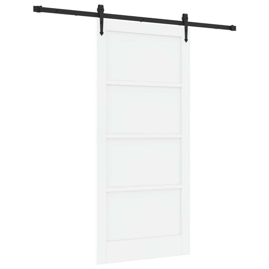 Sliding Door ORKDAL 93 x 202 cm Engineered Wood White and Black