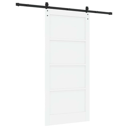 Sliding Door ORKDAL 93 x 202 cm Engineered Wood White and Black