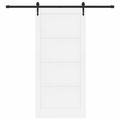 Sliding Door ORKDAL 93 x 202 cm Engineered Wood White and Black