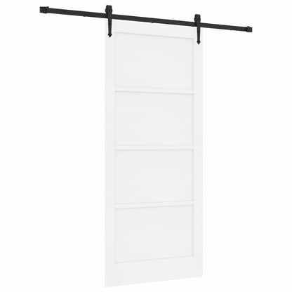Sliding Door ORKDAL 93 x 211 cm Engineered Wood White and Black