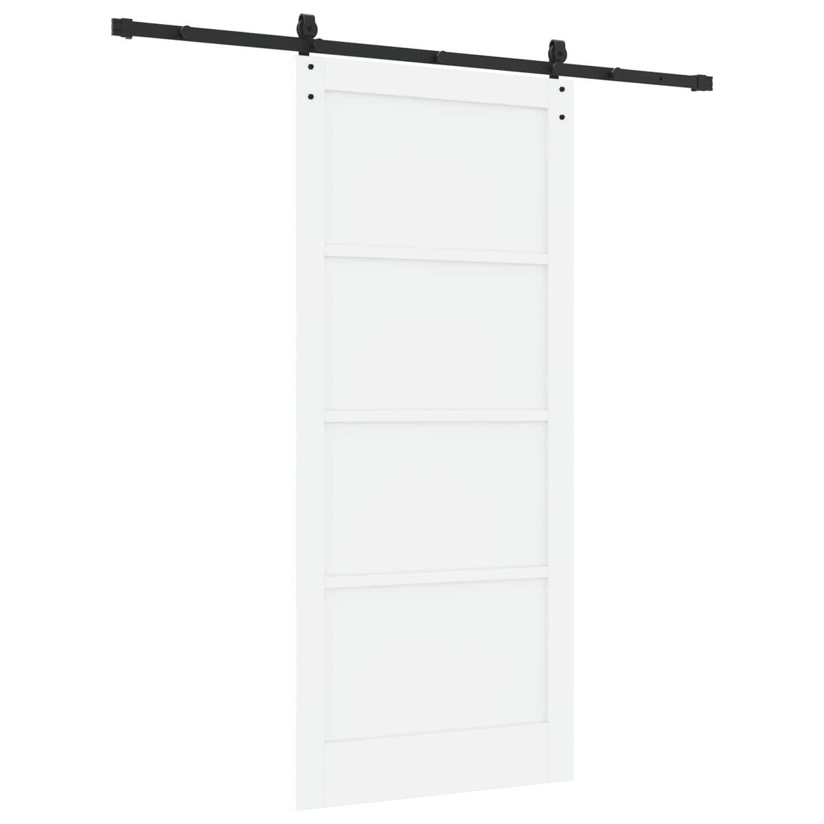 Sliding Door ORKDAL 93 x 211 cm Engineered Wood White and Black