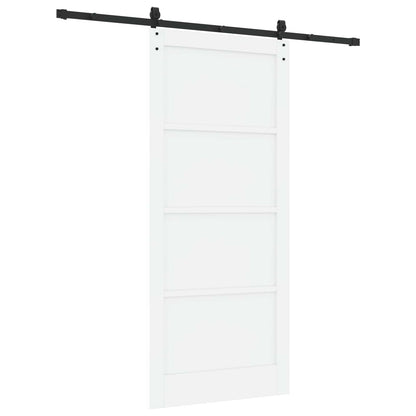 Sliding Door ORKDAL 93 x 211 cm Engineered Wood White and Black