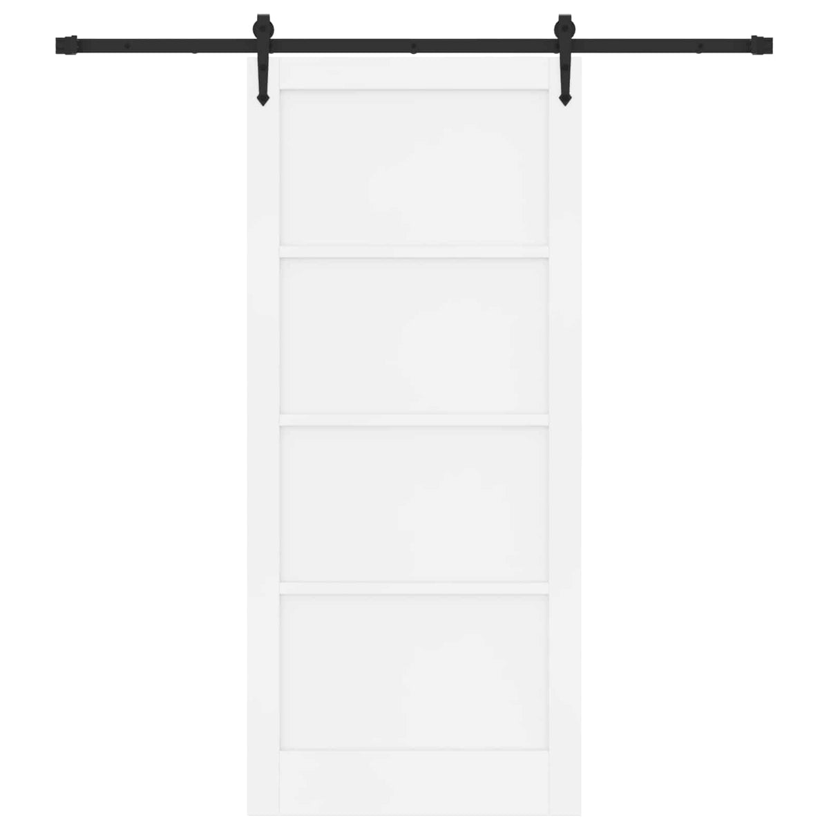 Sliding Door ORKDAL 93 x 211 cm Engineered Wood White and Black