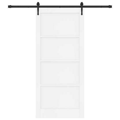 Sliding Door ORKDAL 93 x 211 cm Engineered Wood White and Black