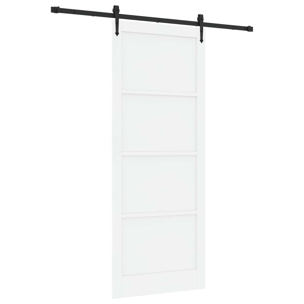 Sliding Door ORKDAL 93 x 232 cm Engineered Wood White and Black