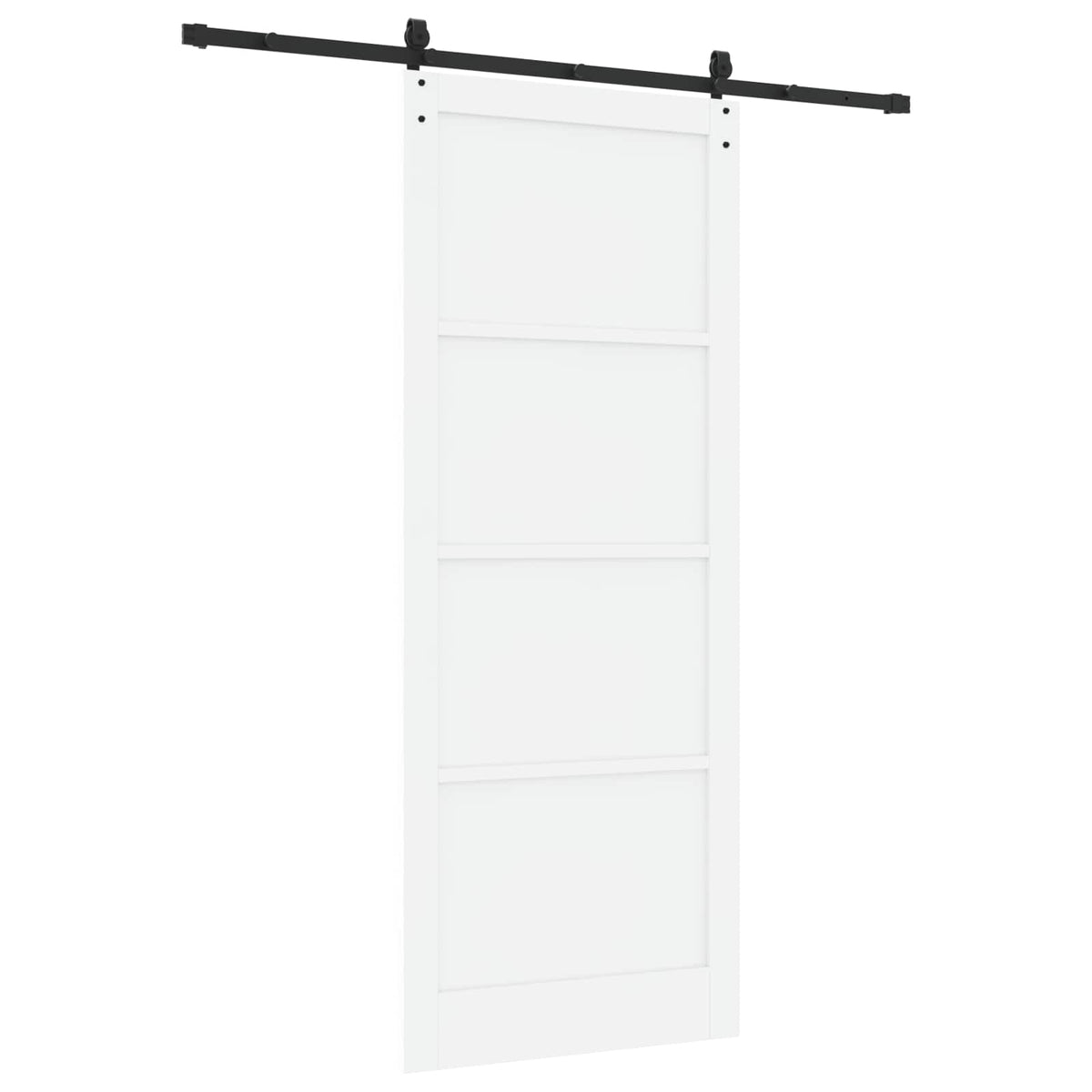 Sliding Door ORKDAL 93 x 232 cm Engineered Wood White and Black