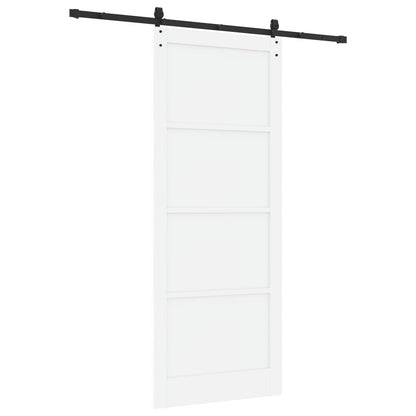 Sliding Door ORKDAL 93 x 232 cm Engineered Wood White and Black