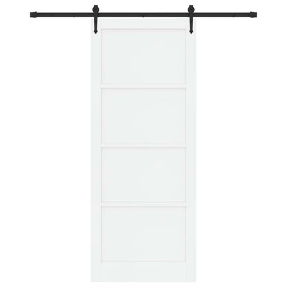 Sliding Door ORKDAL 93 x 232 cm Engineered Wood White and Black