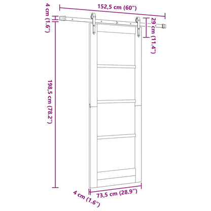 Sliding Door ORKDAL 73.5 x 198.5 cm Engineered Wood