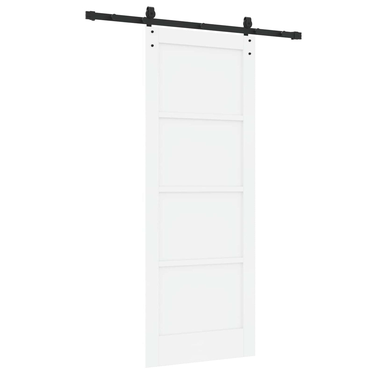 Sliding Door ORKDAL 78 x 202 cm Engineered Wood White and Black