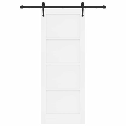 Sliding Door ORKDAL 78 x 202 cm Engineered Wood White and Black