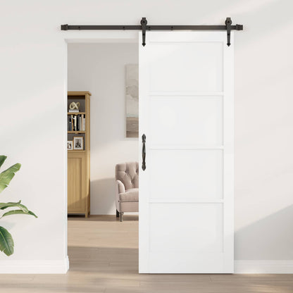 Sliding Door ORKDAL 83 x 211 cm Engineered Wood White and Black