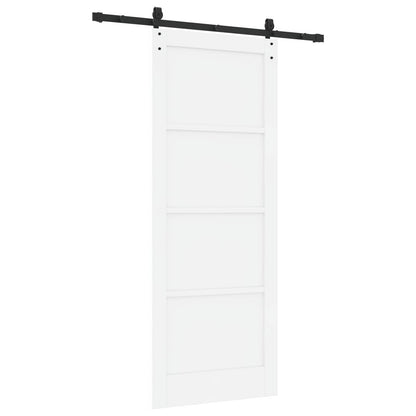 Sliding Door ORKDAL 83 x 211 cm Engineered Wood White and Black