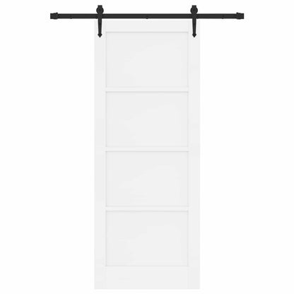 Sliding Door ORKDAL 83 x 211 cm Engineered Wood White and Black