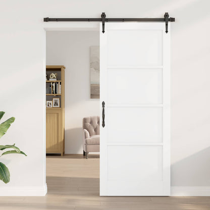 Sliding Door ORKDAL 86 x 211 cm Engineered Wood White and Black