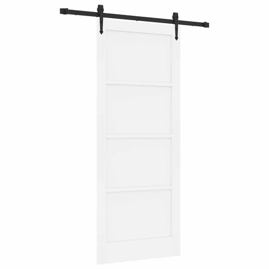 Sliding Door ORKDAL 86 x 211 cm Engineered Wood White and Black